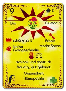 Lenormandkarten Lernkarten Blumen Wahrsager Karten Kartenleger Thorsten